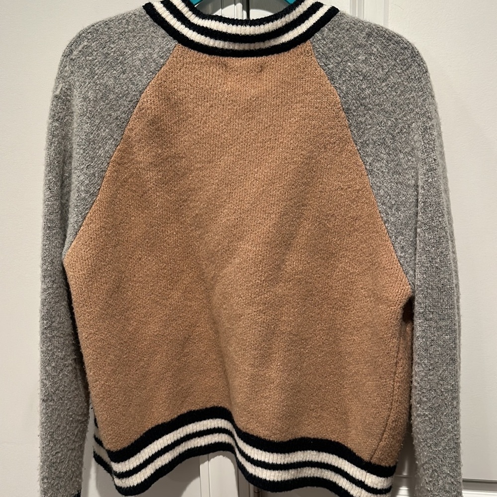 Maeve Varsity Embroidered Bomber Size M - Picture 7 of 8